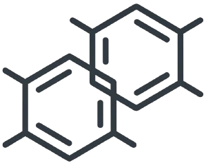 Chemical molecular structure outline icon